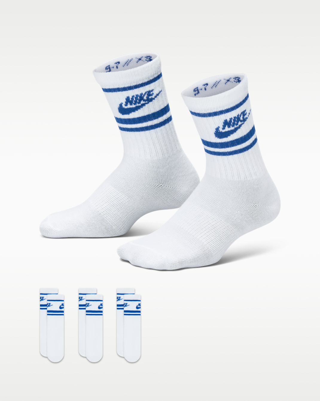 Nike Dri-FIT Futura-strømper til børn (3 par) - Game Royal