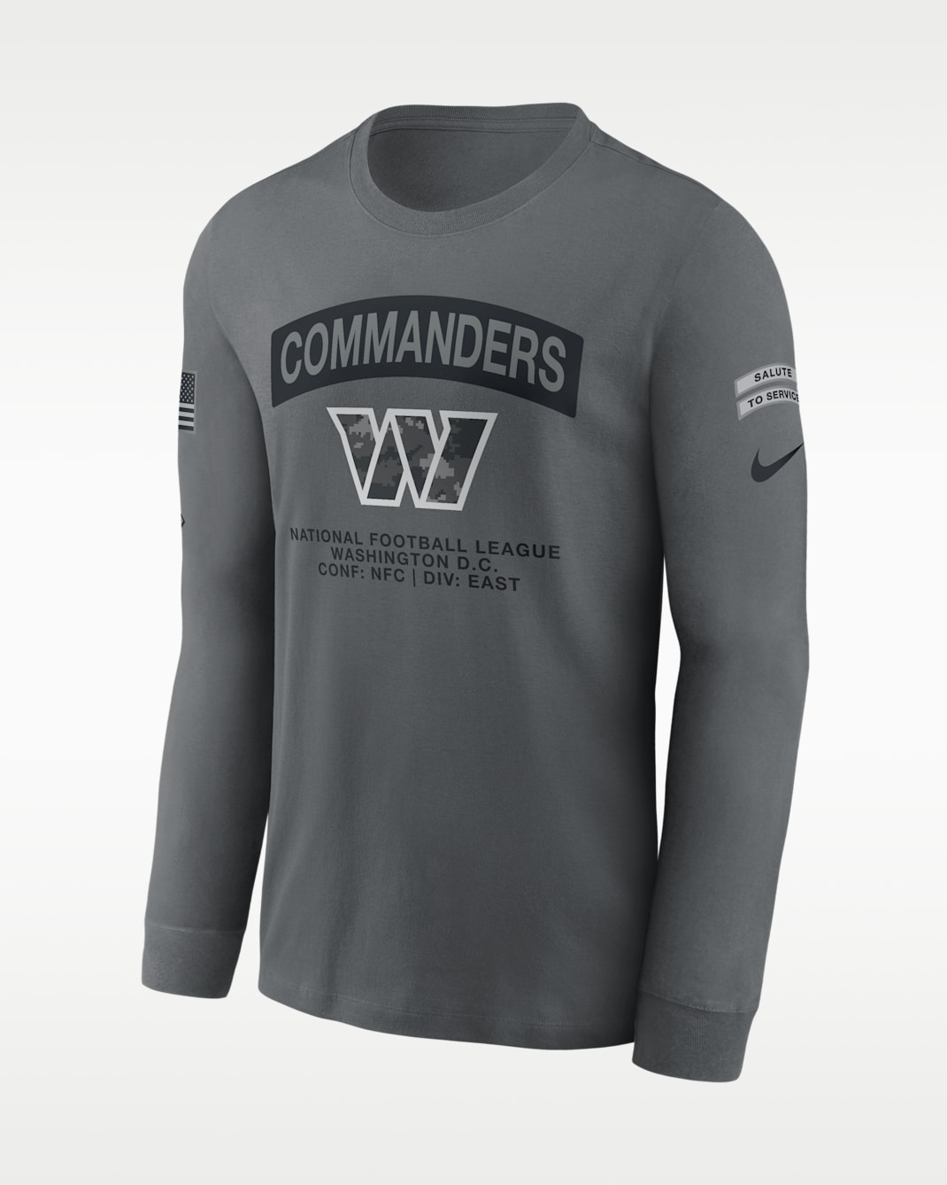 Washington Commanders Salute to Service Men's Nike NFL Long-Sleeve T-Shirt - Grey