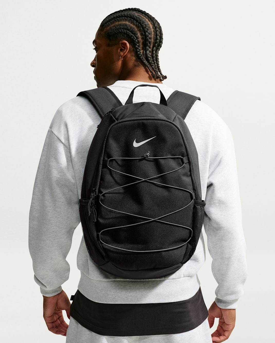 Nike Heritage Sweep Backpack (25L) - Black/Black/Silver