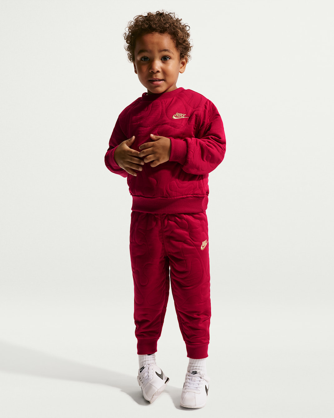 Nike Sportswear Toddler Frost Futura 2-Piece Crew Set - Tough Red