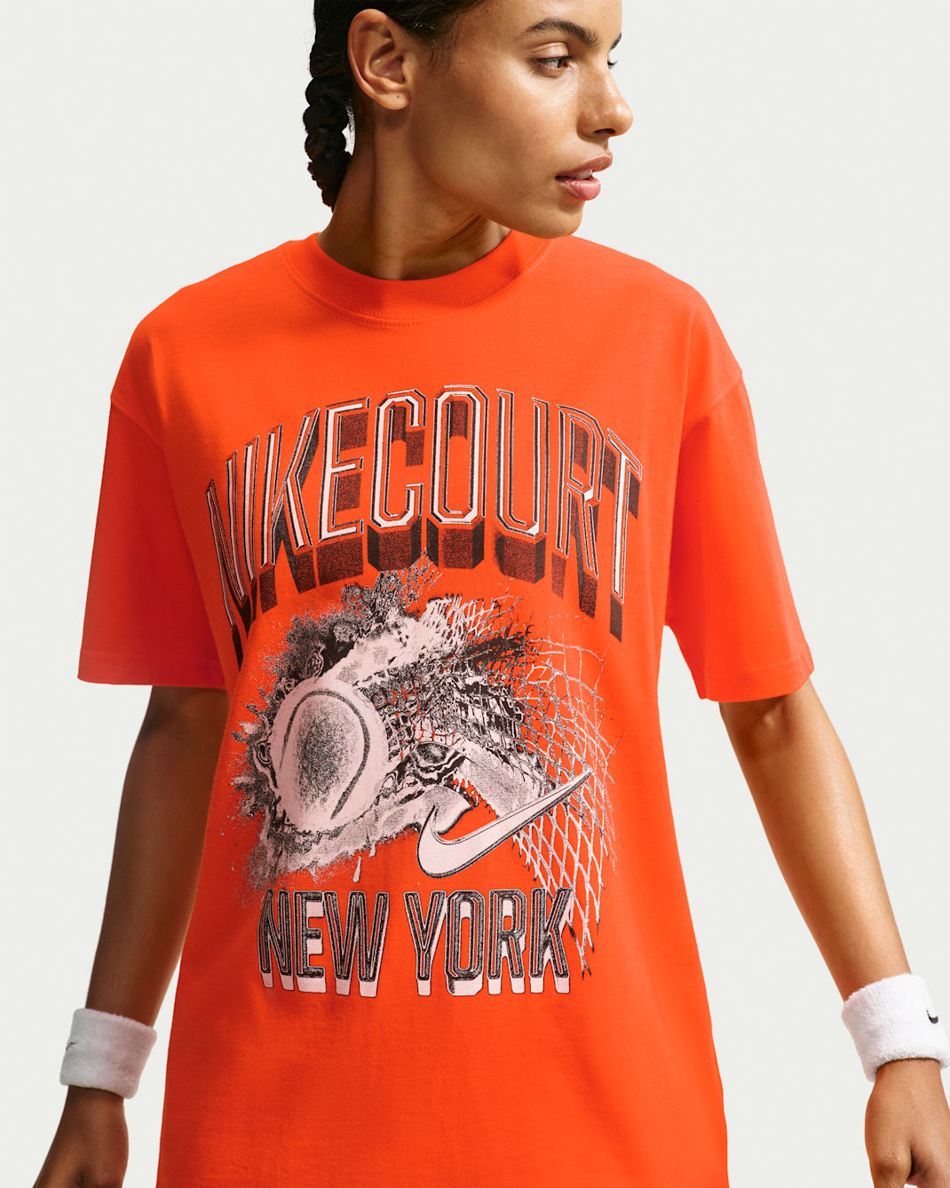 T-shirt de tennis NikeCourt Slam - Brilliant Orange