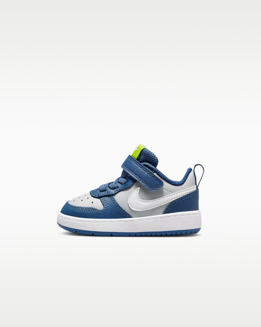 Nike Court Borough Low 2 Baby/Toddler Shoes - Grey Fog/Mystic Navy/Atomic Green/White