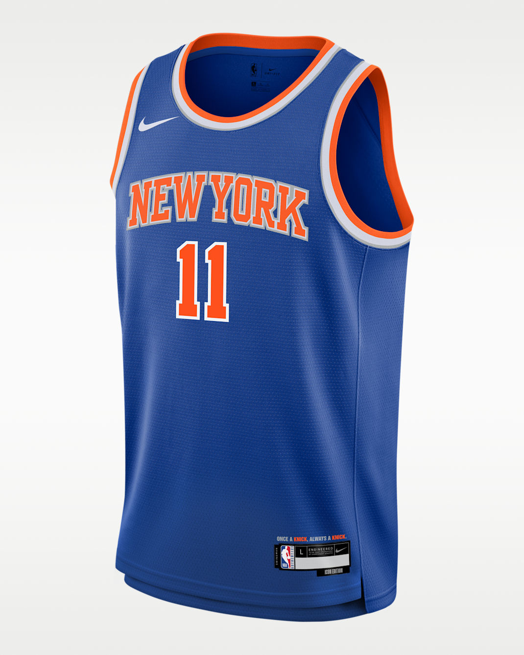 Jersey Nike de la NBA Swingman para niños talla grande Jalen Brunson New York Knicks 2024/25 Icon Edition - Azul enérgico