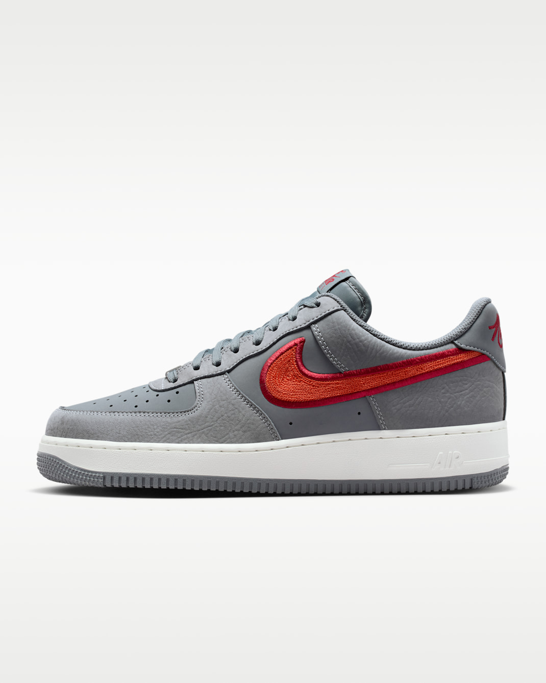 Nike Air Force 1 '07 LV8 Men's Shoes - Cool Grey/Team Crimson/Summit White/Rust Factor