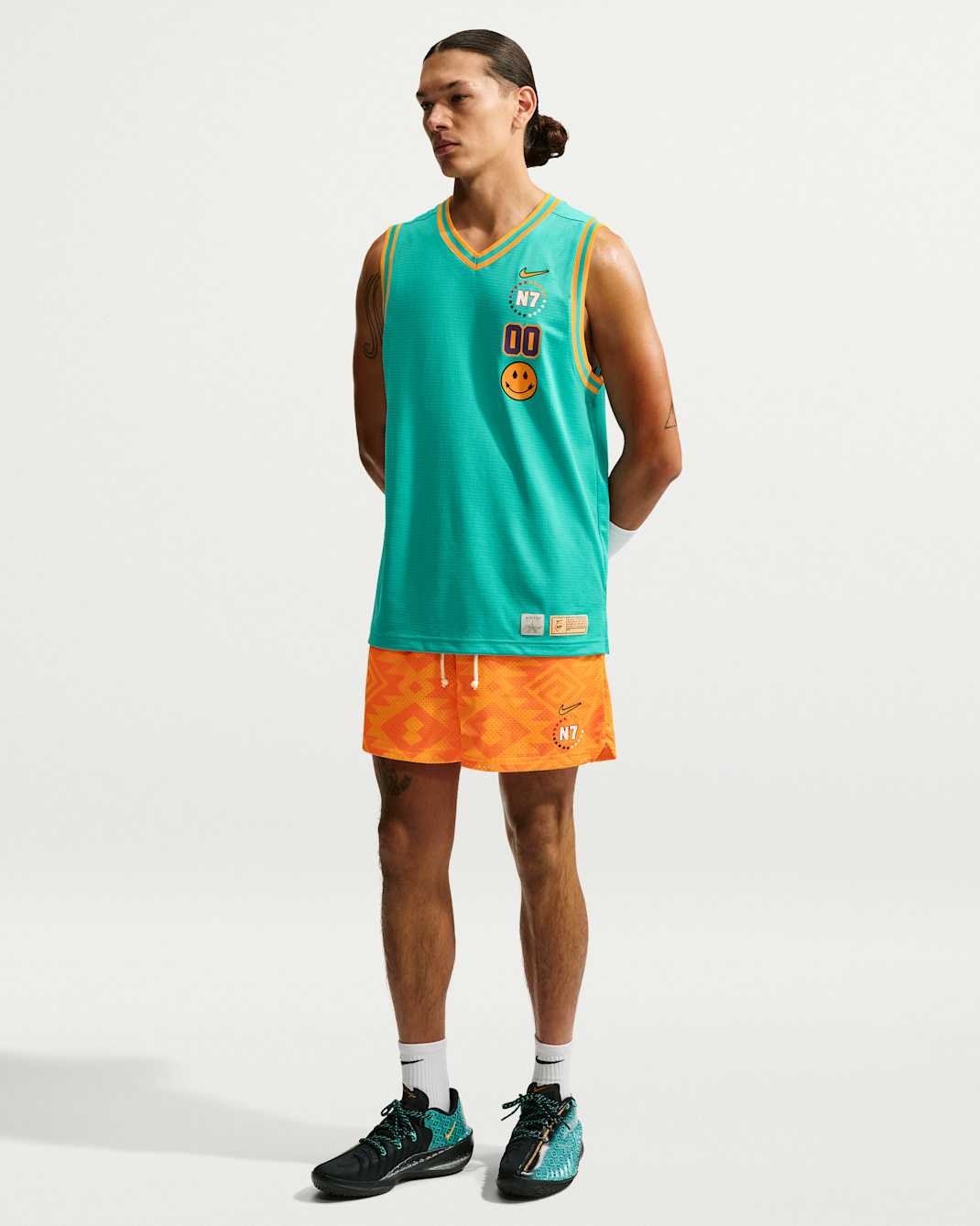 Nike Standard Issue N7 Men's 12.5cm (Approx.) Dri-FIT Mesh Basketball Shorts - Sundial/Pale Ivory
