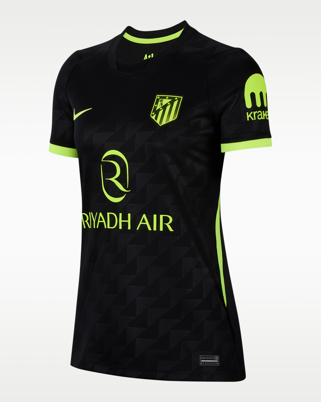Atlético Madrid 2026/27 Stadium Away Women's Nike Dri-FIT Football Replica Shirt - Black/Volt/Volt