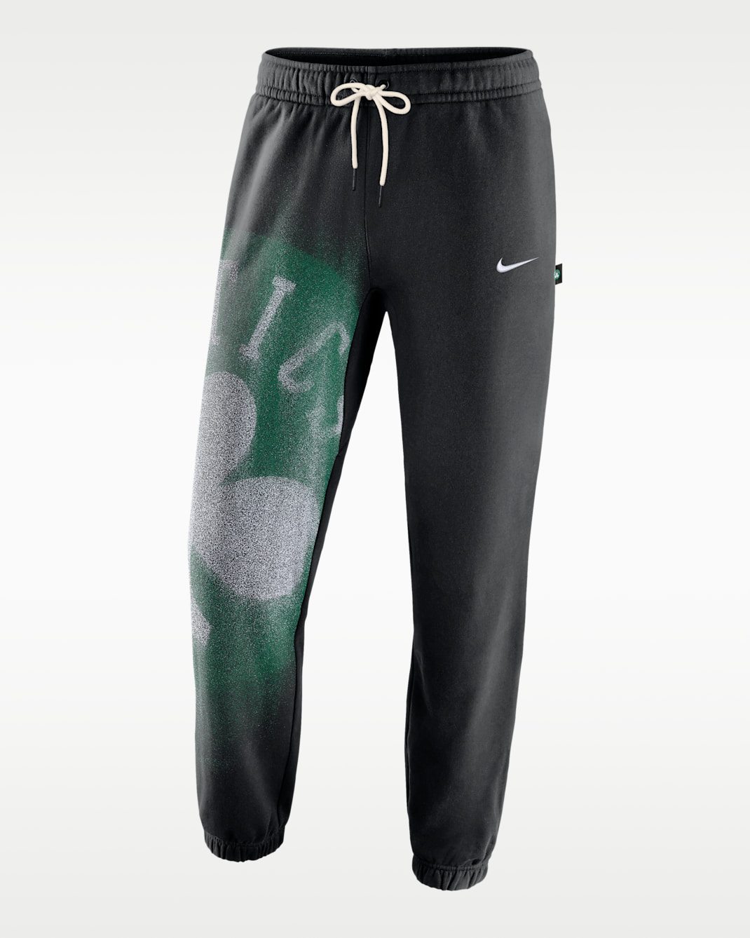 Boston Celtics Standard Issue Men's Fleece Basketball Pants - Black/White