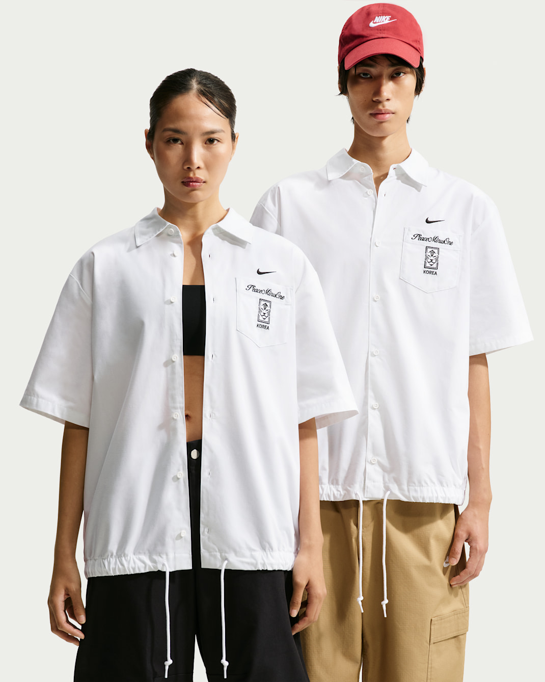 Korea x PEACEMINUSONE Men's Short-Sleeved Top - White/Black