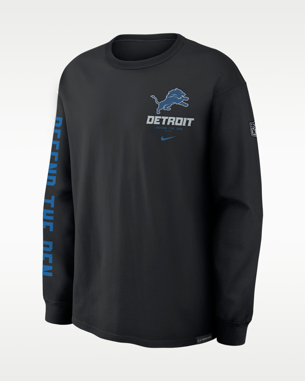 Detroit Lions Rivalries Collection Max90 Men's Nike NFL Long-Sleeve T-Shirt - Black