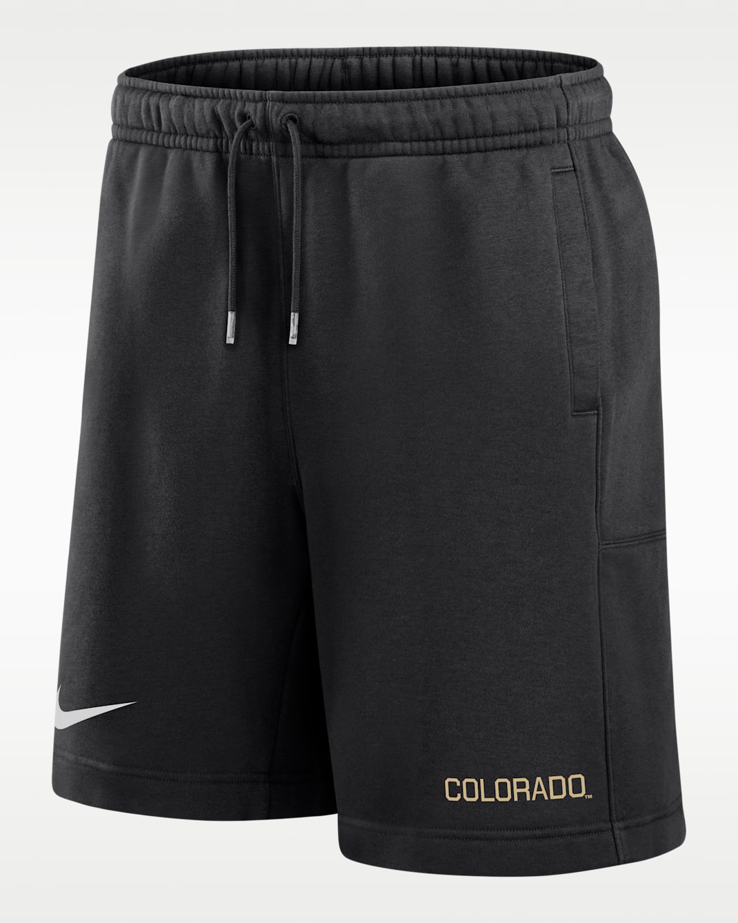 Shorts Nike de tejido Fleece para hombre Colorado Buffaloes Club - Negro