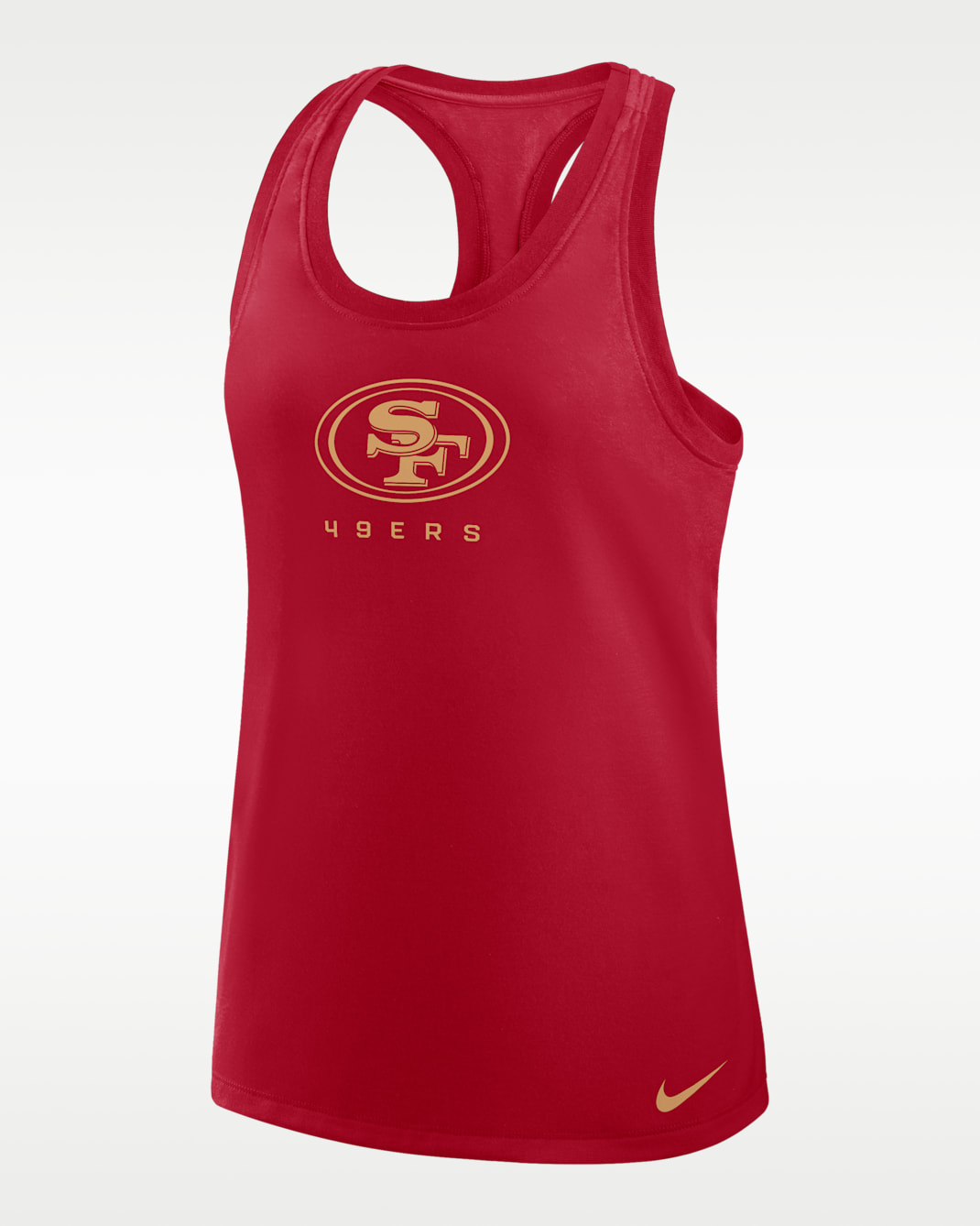 Camiseta de tirantes Nike Dri-FIT de la NFL con espalda deportiva para mujer San Francisco 49ers Hurry Up - Escarlata
