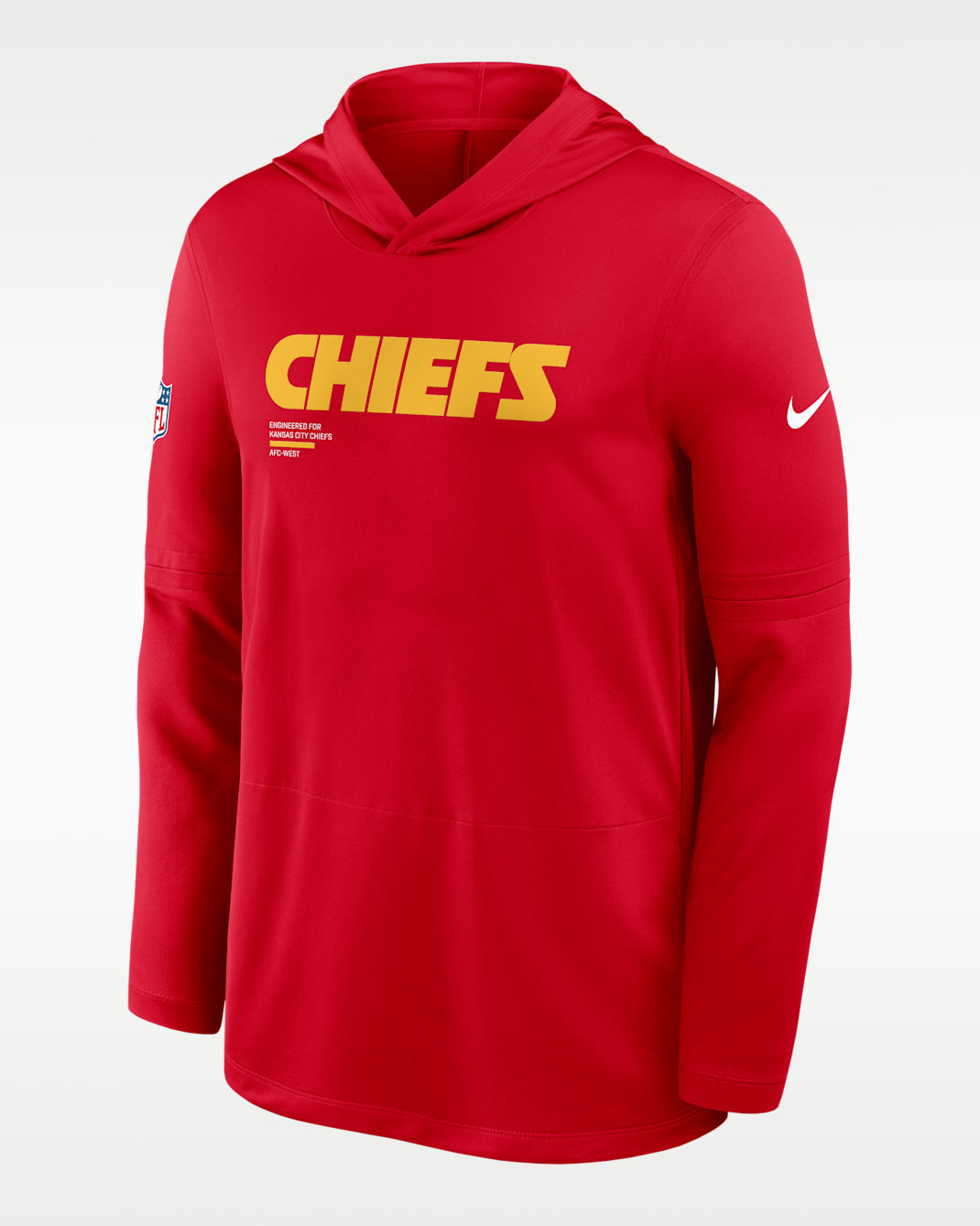 Kansas City Chiefs Pure Fury Sideline Men's Nike Dri-FIT NFL Long-Sleeve Hooded Top - Red