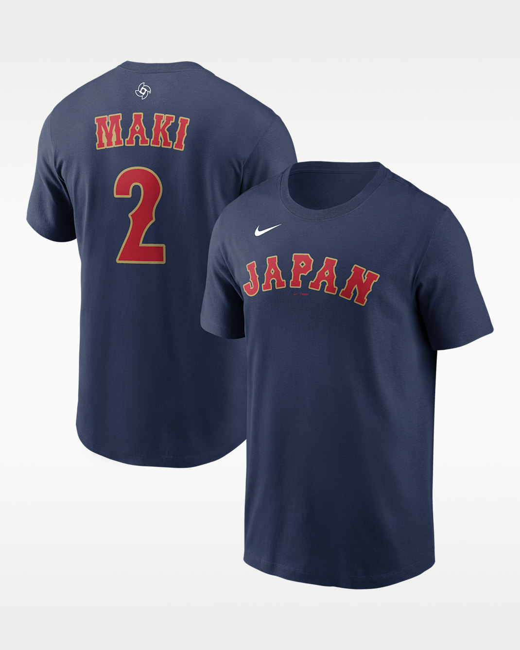 Shugo Maki Japan National Baseball Team 2026 World Baseball Classic Men's Nike T-Shirt - Navy