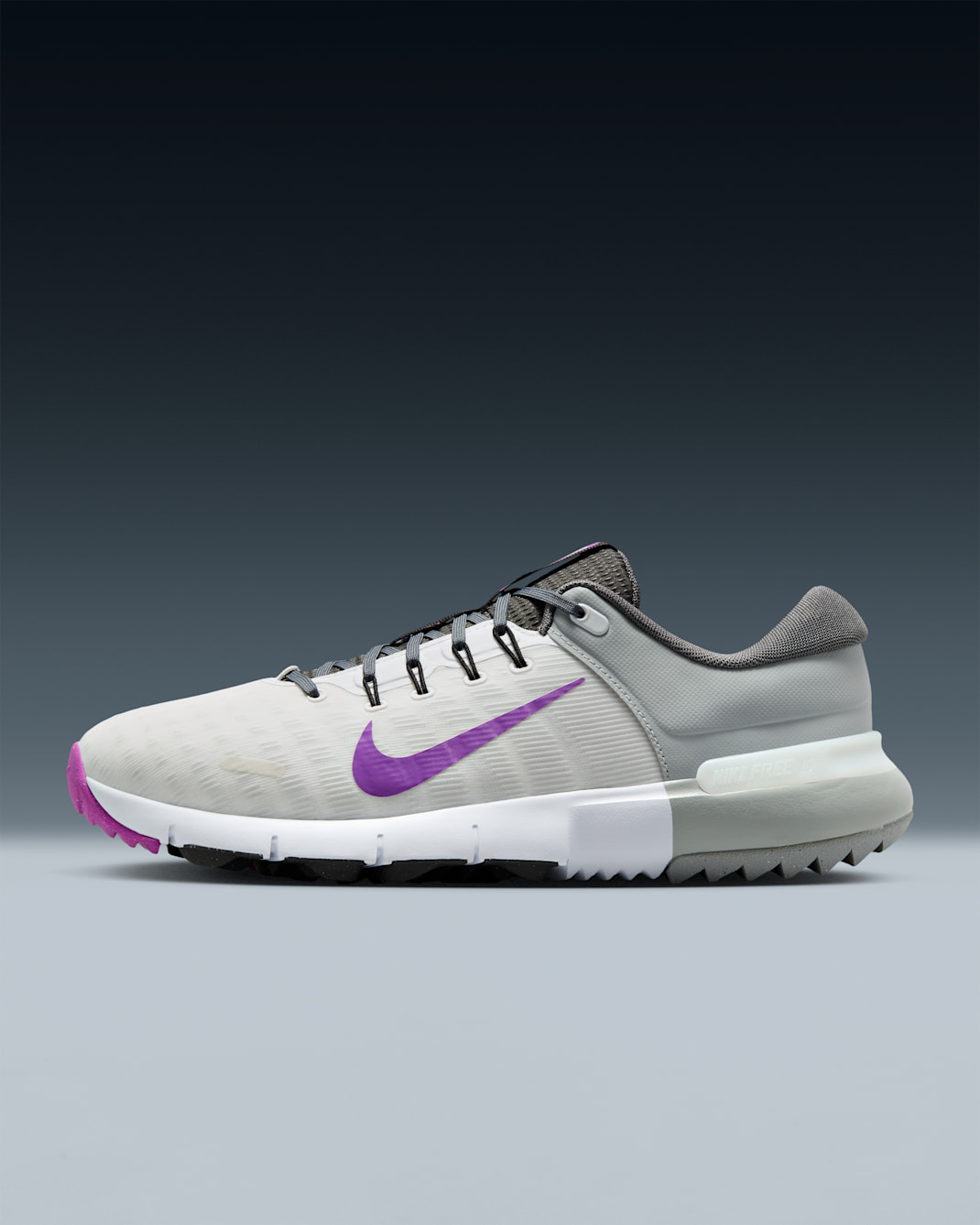 Nike Free Golf NN Golf Shoes - White/Iron Grey/Light Smoke Grey/Vivid Purple