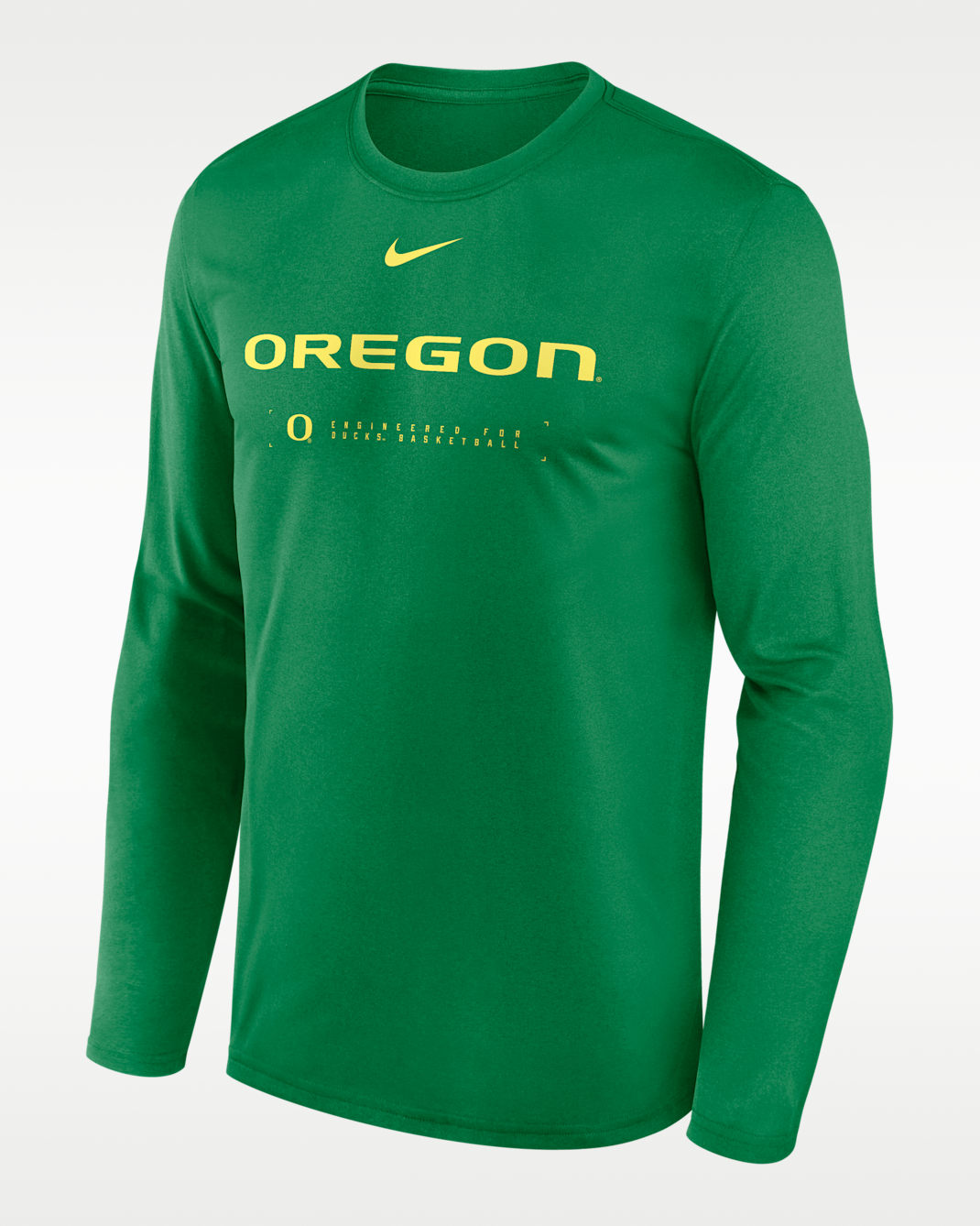 Oregon Courtside Basketball Shootaround Legend Men's Nike Dri-FIT College Long-Sleeve T-Shirt - Green