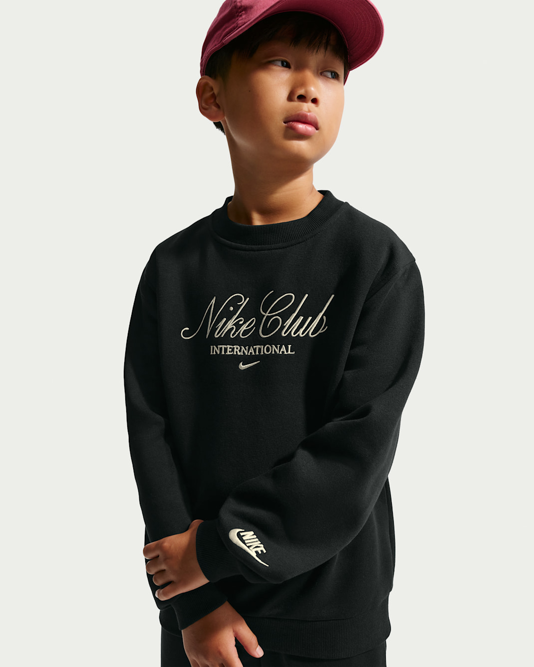 Nike Sportswear Big Kids' Fleece Crew-Neck Sweatshirt