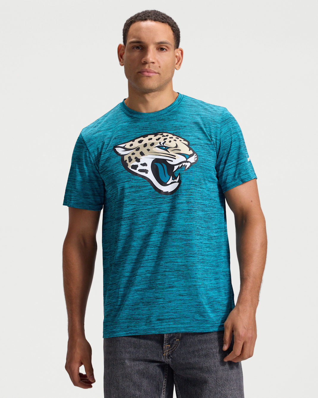 Playera Nike Dri-FIT de la NFL para hombre colección Jacksonville Jaguars Rivalries Sideline Velocity - Azul verdoso