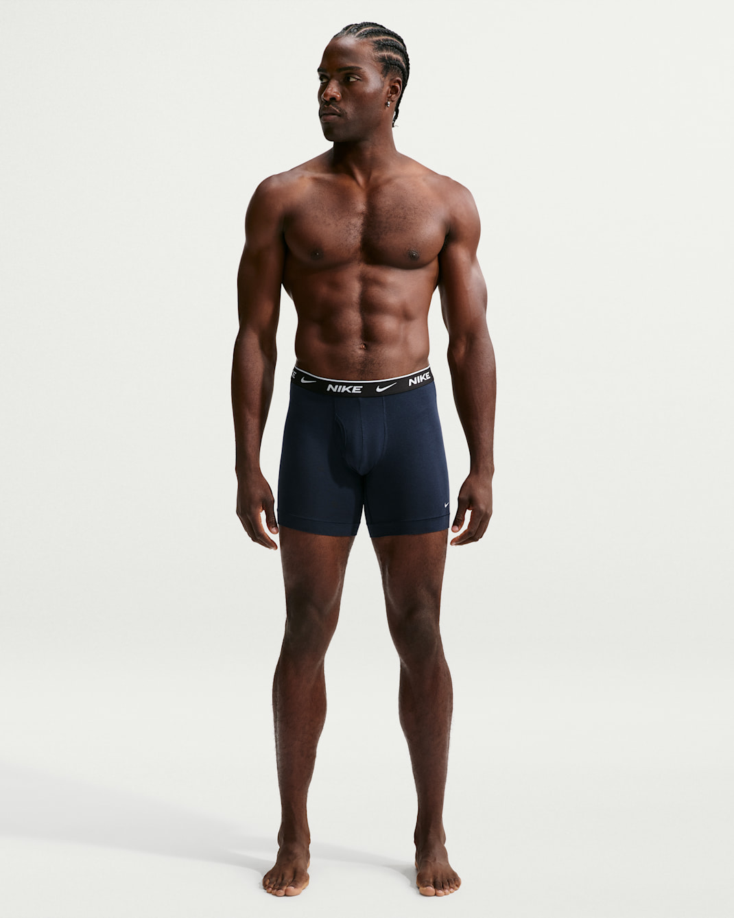 Nike Essential Men's Cotton Stretch Boxer Briefs (3-Pack) - Black