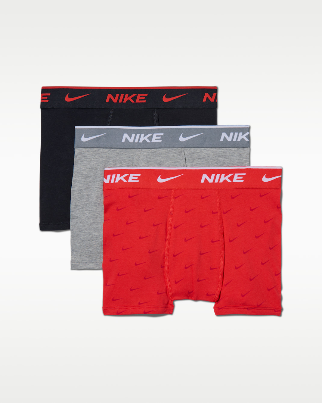 Nike Dri-FIT Everyday Boxershorts aus Baumwolle mit Print (ältere Kinder, 3er-Pack) - Dark Grey Heather