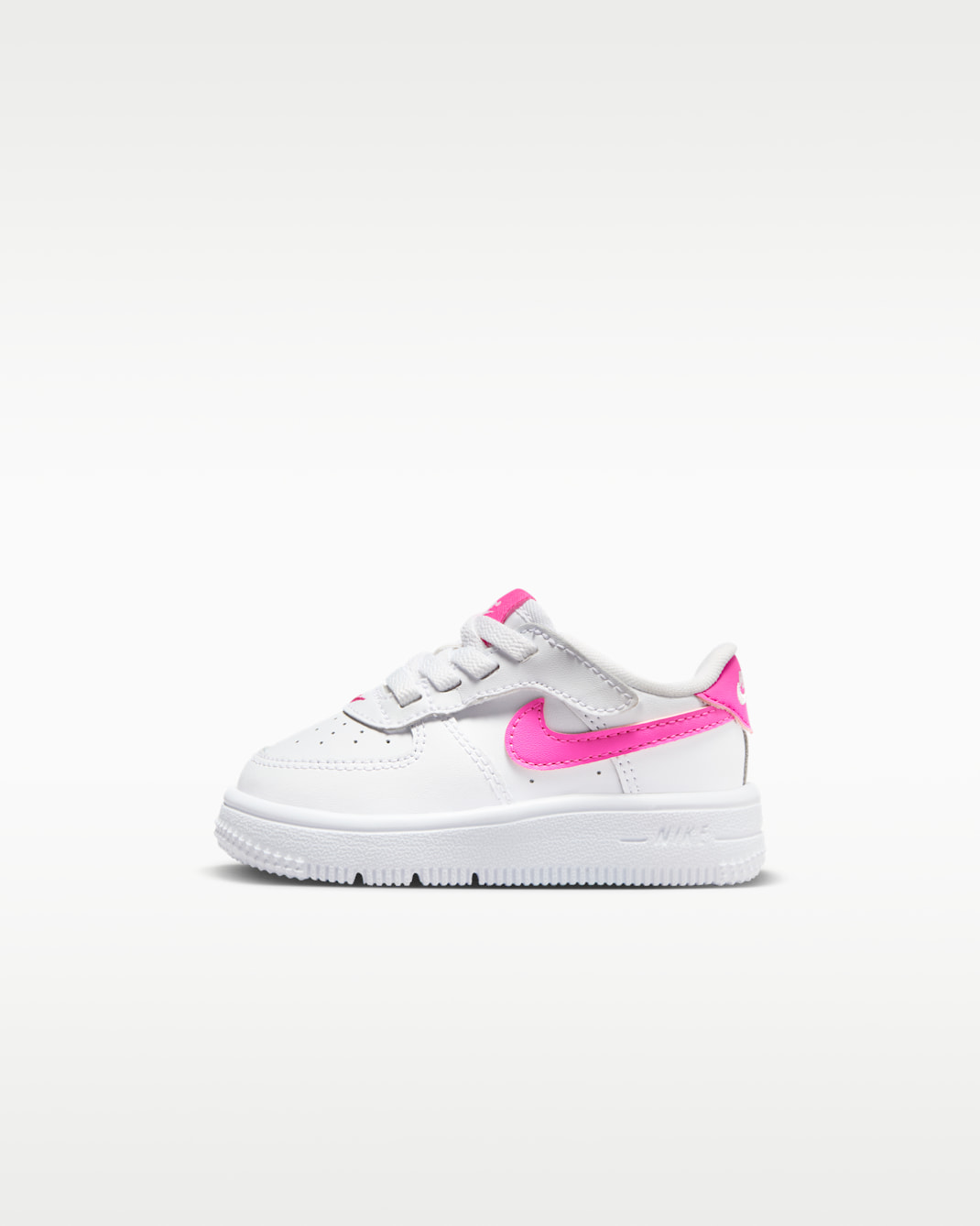 Nike Force 1 Low EasyOn Baby/Toddler Shoes - White/Laser Fuchsia