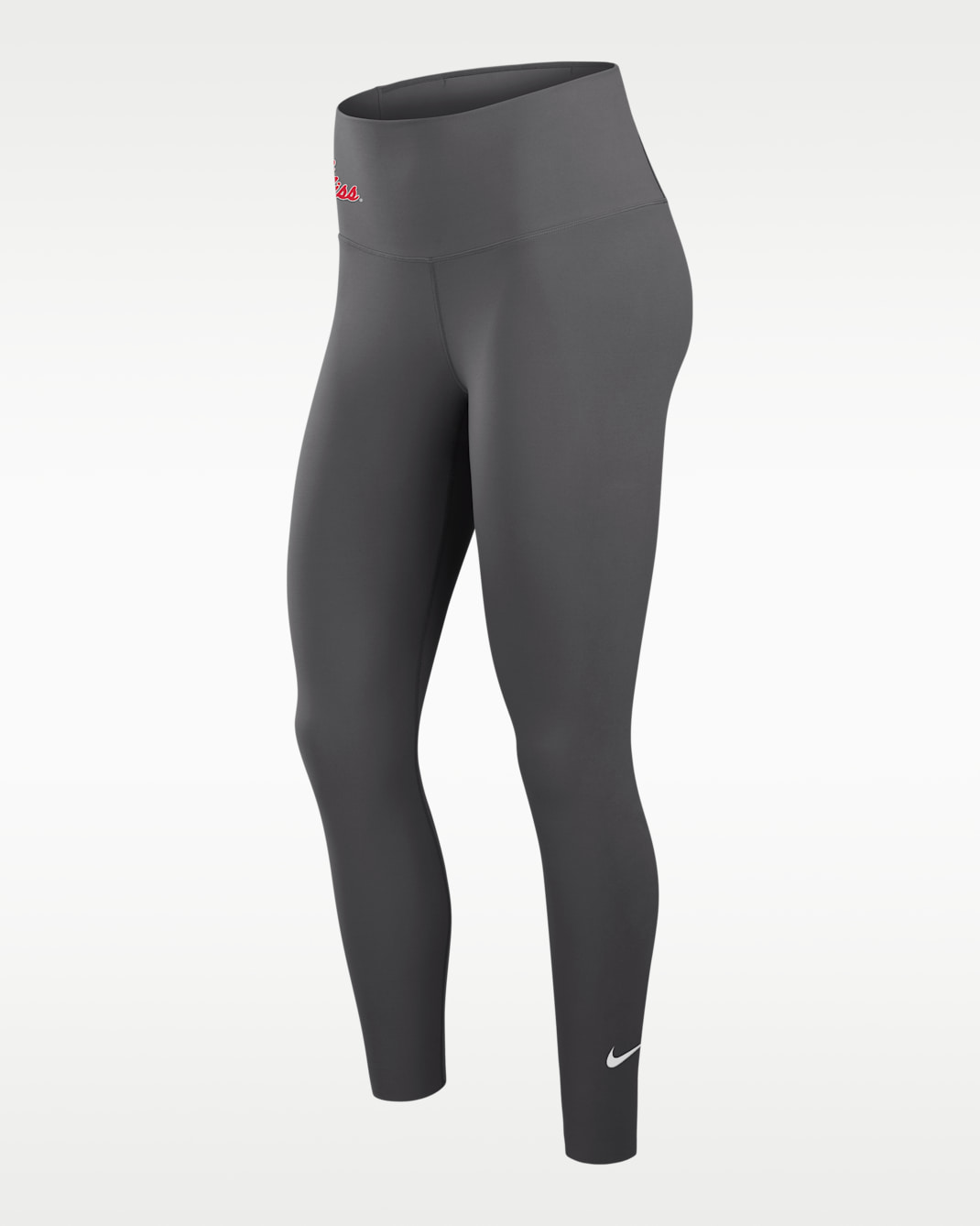 Nike One (University of Mississippi) Women's Dri-FIT High-Rise Leggings - Medium Ash