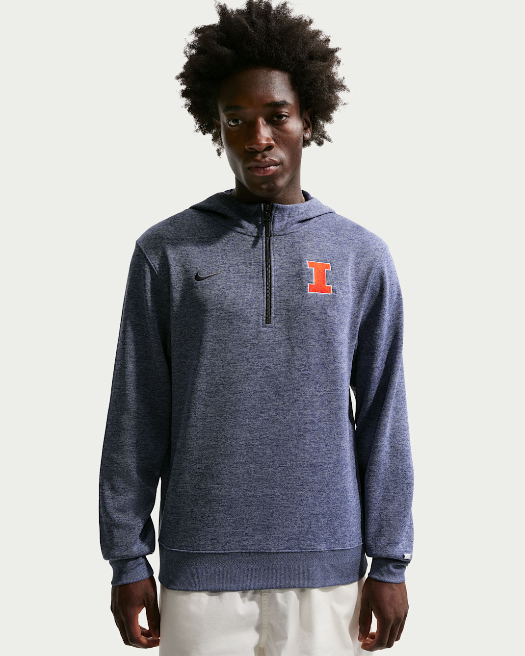 Illinois Fighting Illini Nike NCAA Men's Basketball Coaches' Pullover Hoodie - College Navy