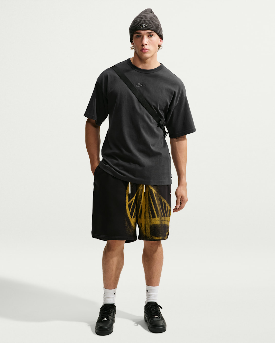 Golden State Warriors Standard Issue Nike Men's Fleece Basketball Shorts