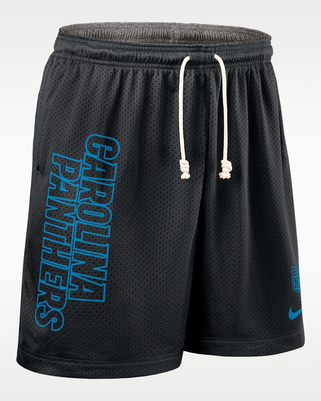 Shorts Nike Dri-FIT de la NFL para hombre Carolina Panthers Sideline Reversible - Negro