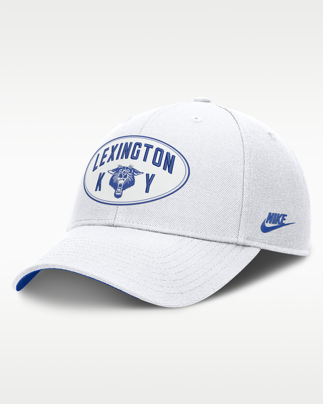 Kentucky Legacy Letter & Location Rise Men's Nike Dri-FIT College A-Frame Adjustable Hat - White