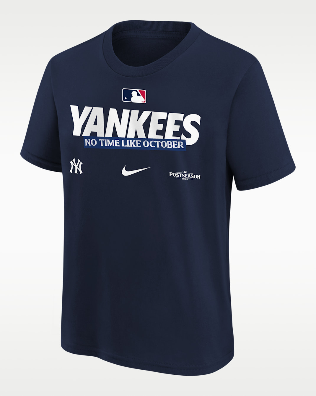 New York Yankees 2026 Postseason Authentic Collection Big Kids' Nike MLB T-Shirt - Navy