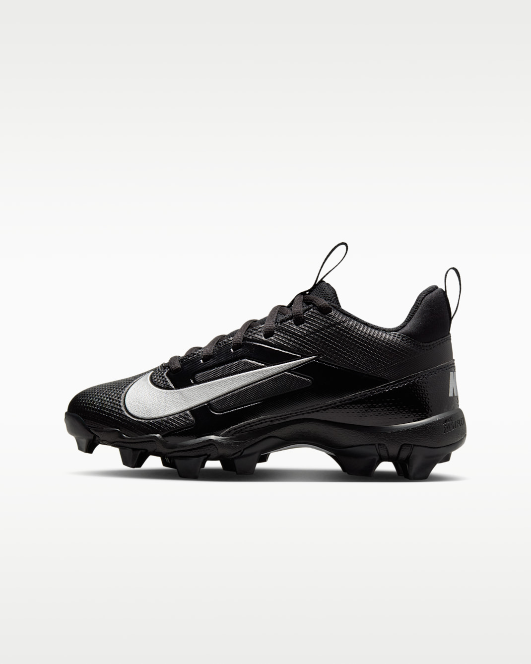 Nike Alpha Menace 4 Shark Big Kids' Football Cleats (Wide) - Black/Metallic Silver