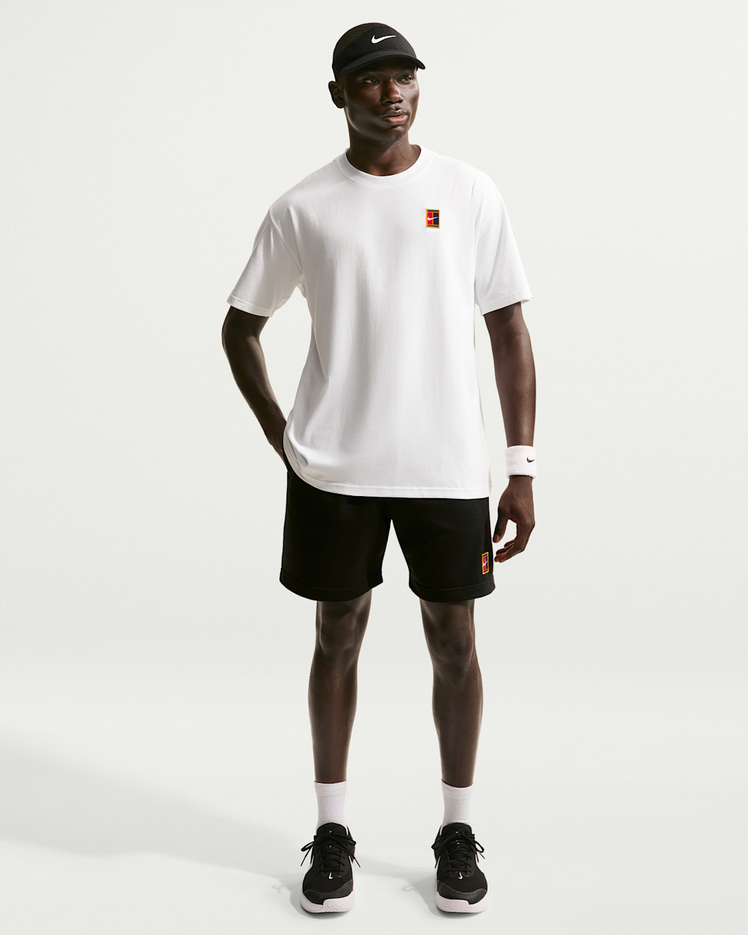 Męskie dzianinowe spodenki do tenisa Dri-FIT NikeCourt Heritage - Czerń