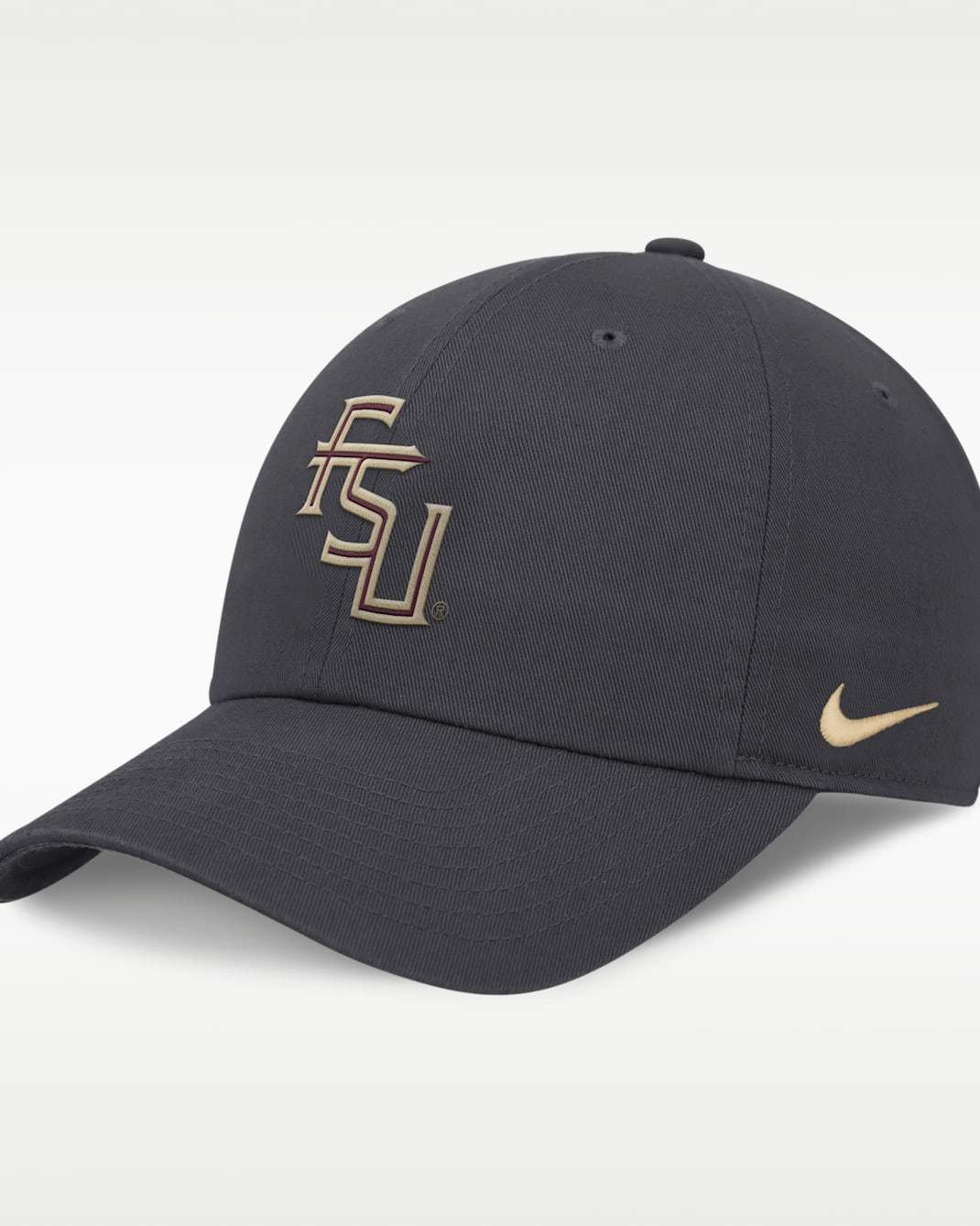 Florida State Club Men's Nike College Adjustable Hat - Anthracite