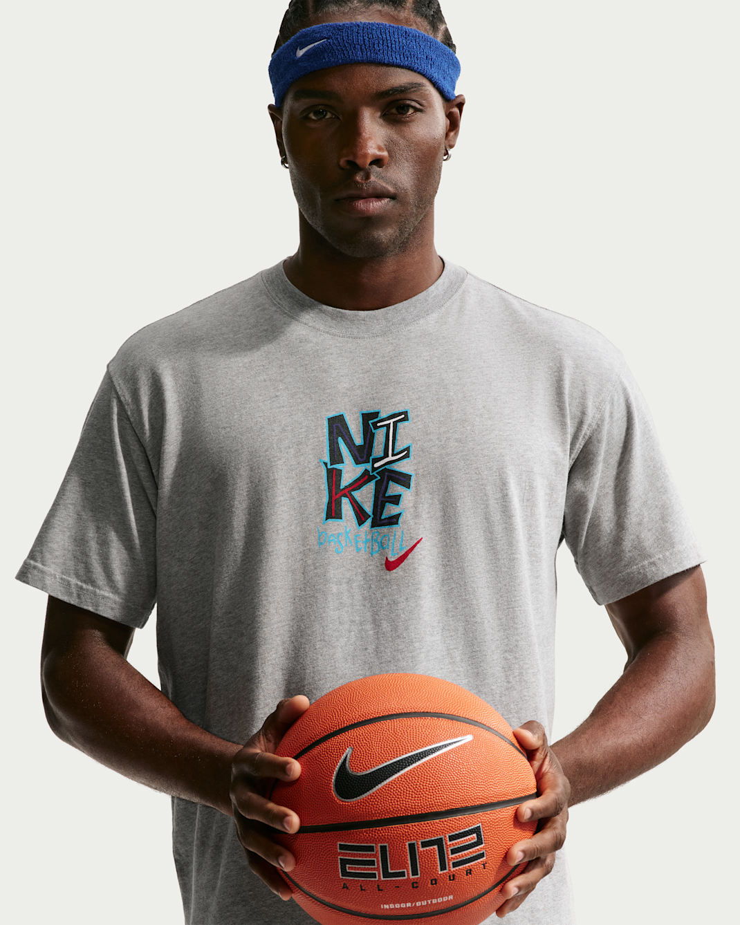 Nike Basketball-T-Shirt (Herren) - Dark Grey Heather