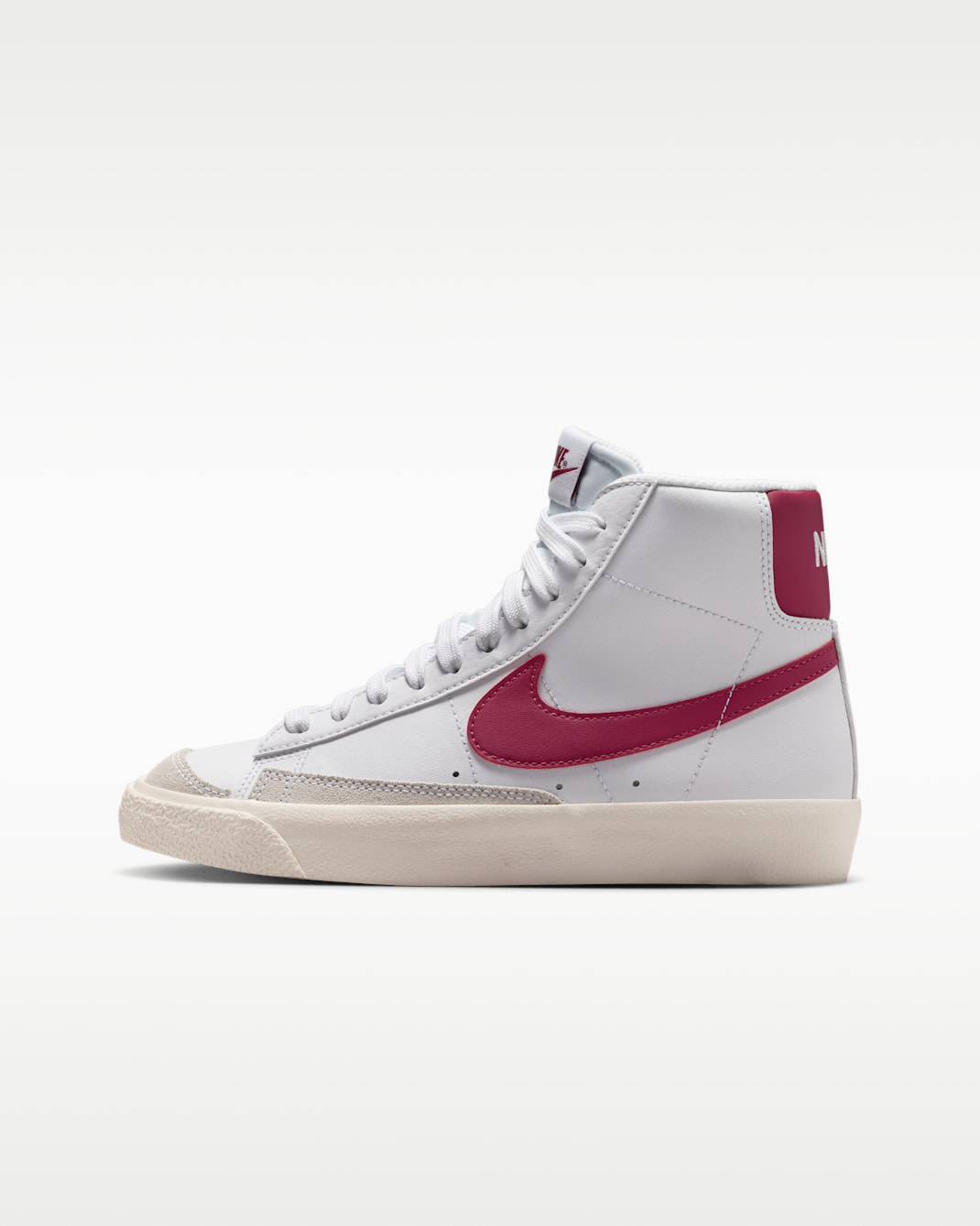 Tenis para niños grandes Nike Blazer Mid '77 - Blanco/Vela/Remolacha dulce