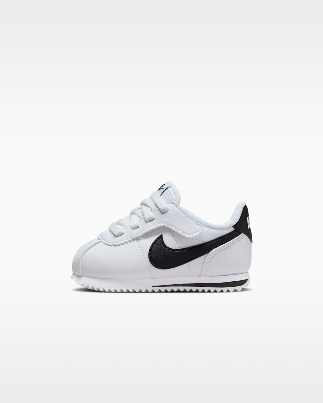 รองเท้าทารก/เด็กวัยหัดเดิน Nike Cortez EasyOn - ขาว/ดำ