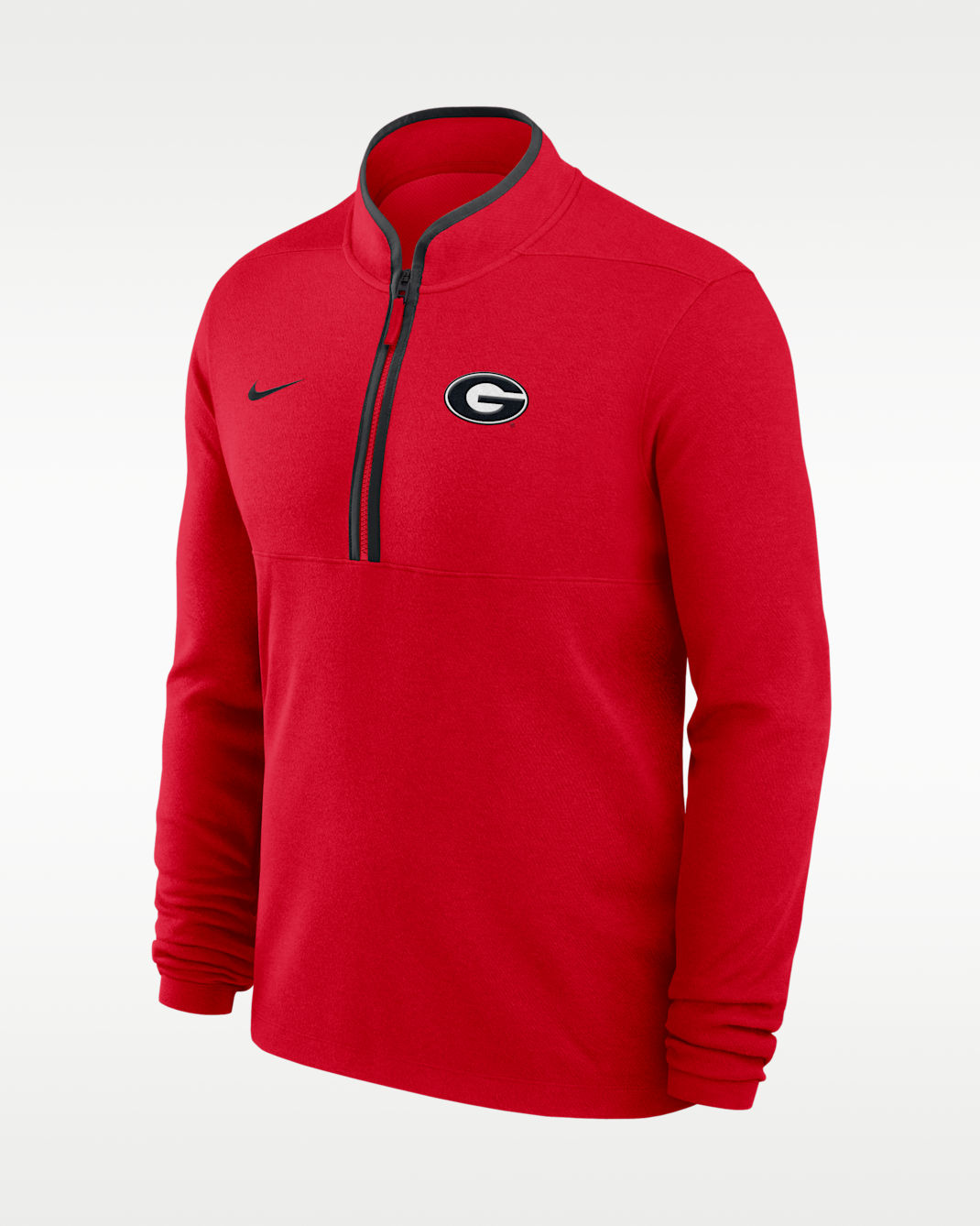 Georgia Courtside Men's Nike Dri-FIT College Half-Zip Top - Red/Black