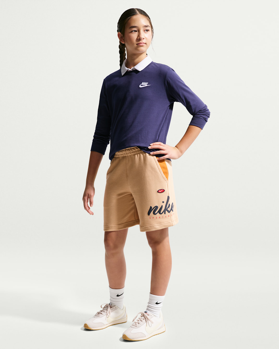 Nike Sportswear Club Big Kids' French Terry Shorts - Linen