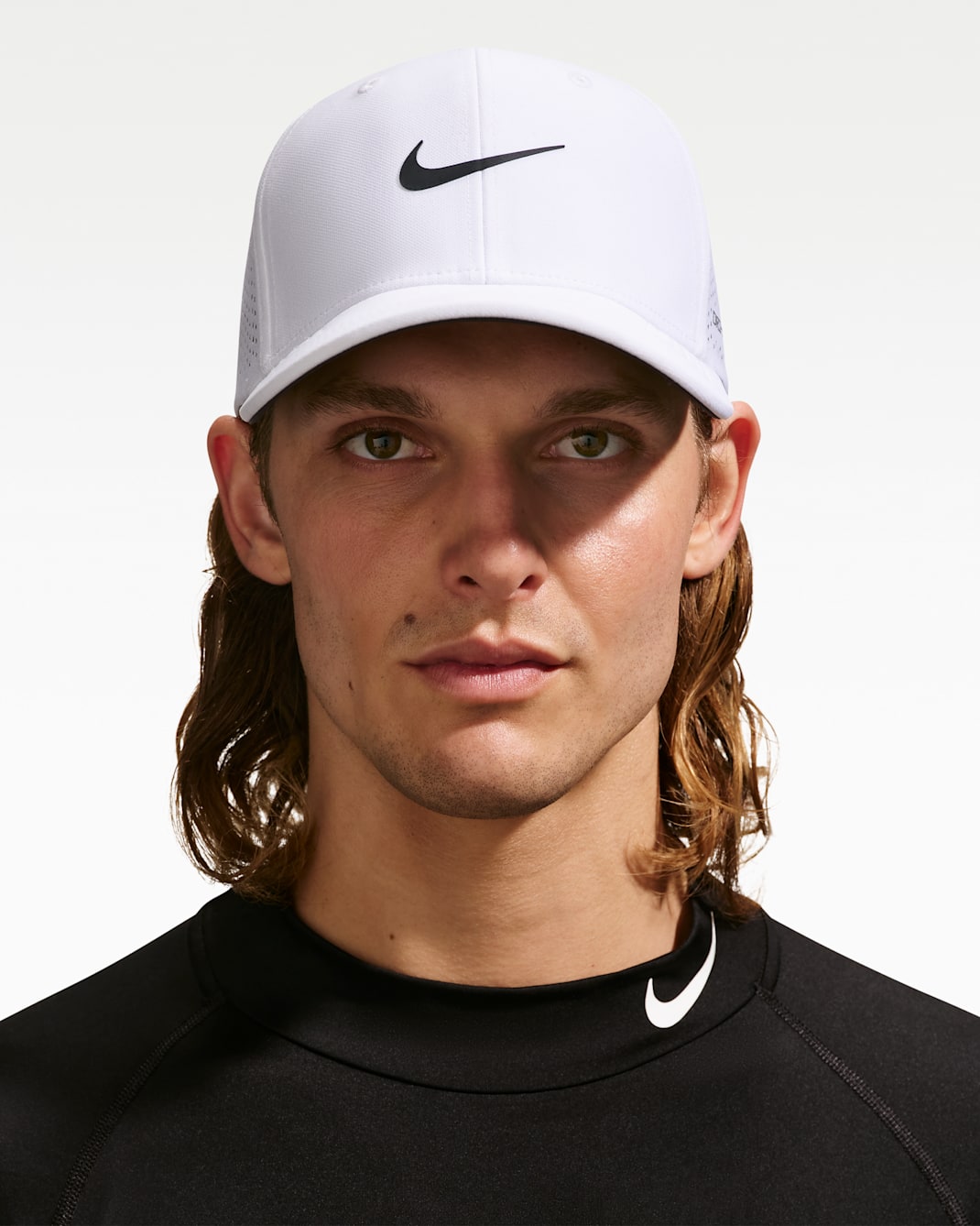 Nike Rise Dri-FIT ADV strukturierte SwooshFlex-Golfcap - Weiß/Anthracite/Schwarz