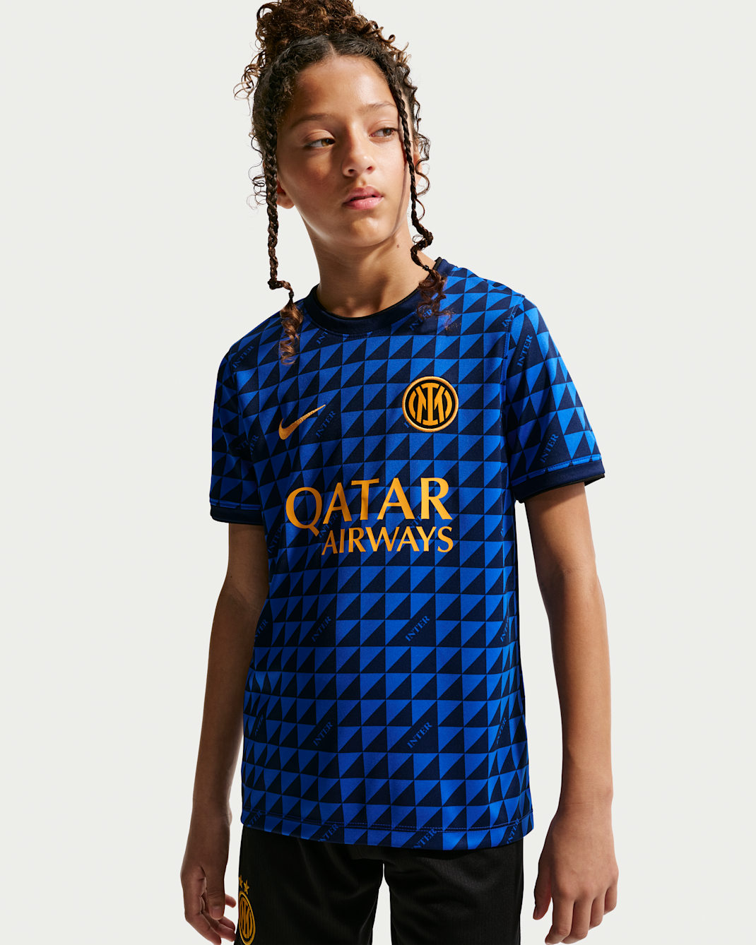 Inter Milan Home Big Kids' Nike Dri-FIT Soccer Pre-Match Top