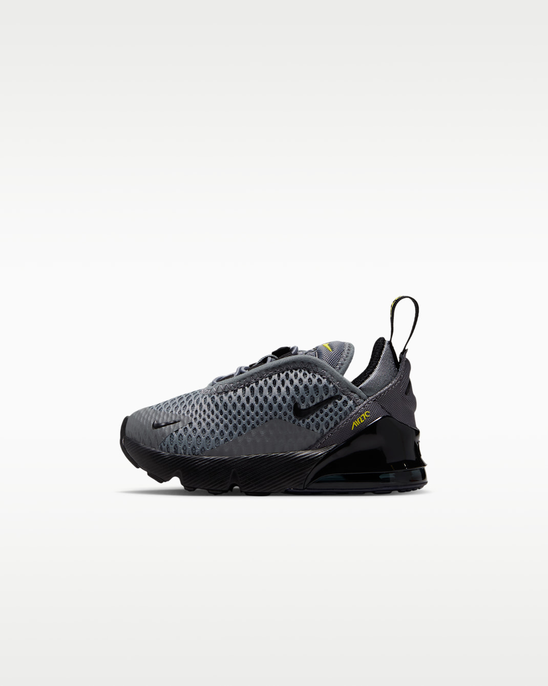 Nike Air Max 270 Baby/Toddler Shoe - Smoke Grey/Chrome Yellow/Dark Smoke Grey/Black