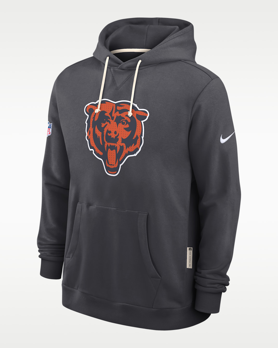 Chicago Bears Initial Home Sideline Men's Nike Dri-FIT NFL Pullover Hoodie - Anthracite