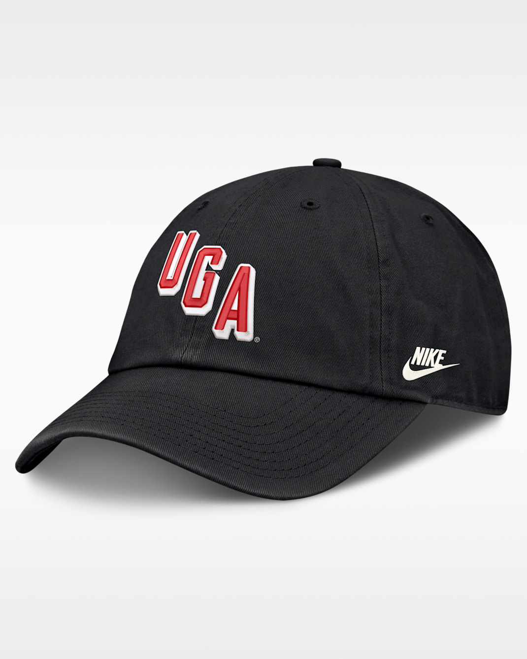 Gorra universitaria Nike ajustable para hombre Georgia Natural Club - Negro