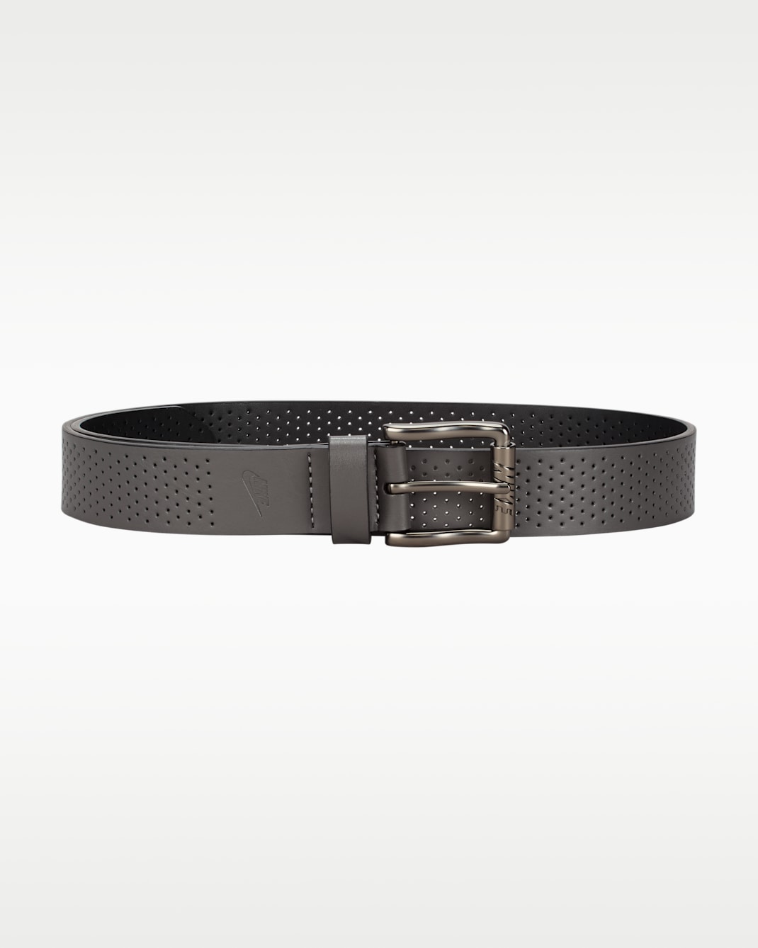 Nike Perforated Leather Belt - Light Smoke Grey