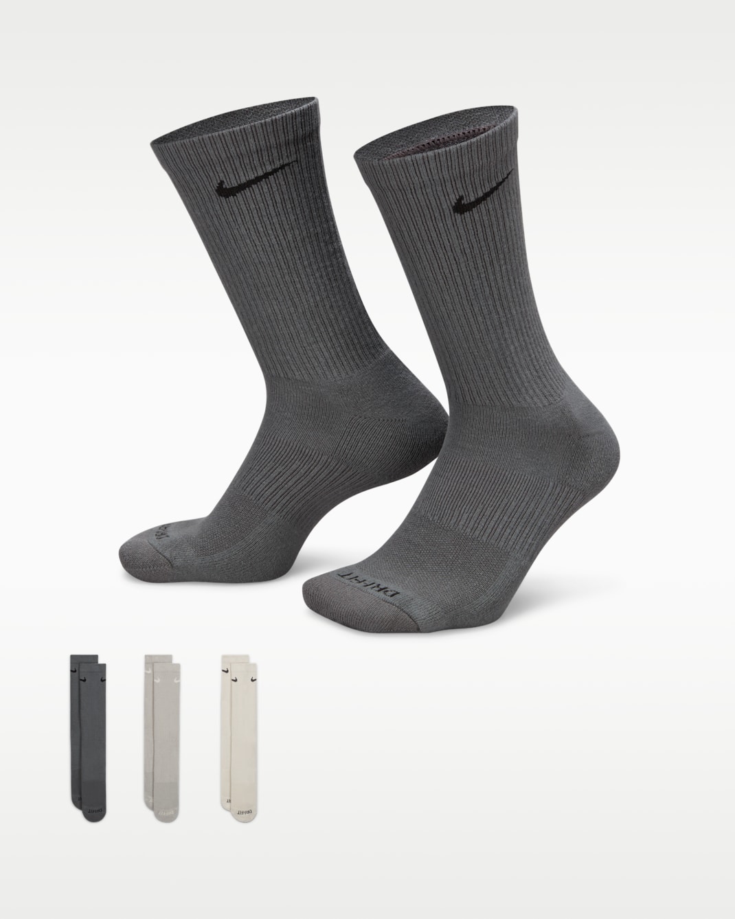 Nike Everyday Plus Cushioned Training Crew Socks (3 Pairs) - Multi-Colour