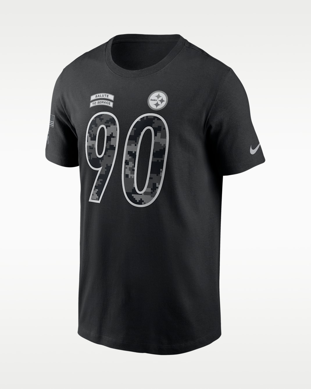 Playera Nike de la NFL para hombre T. J. Watt Pittsburgh Steelers Salute to Service - Negro