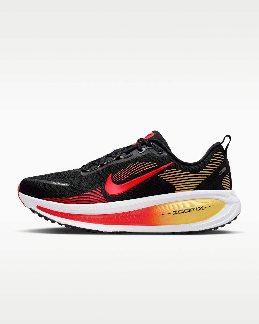 Nike Vomero 18 Men's Road Running Shoes - Black/Light Crimson/Topaz Gold/Bright Crimson