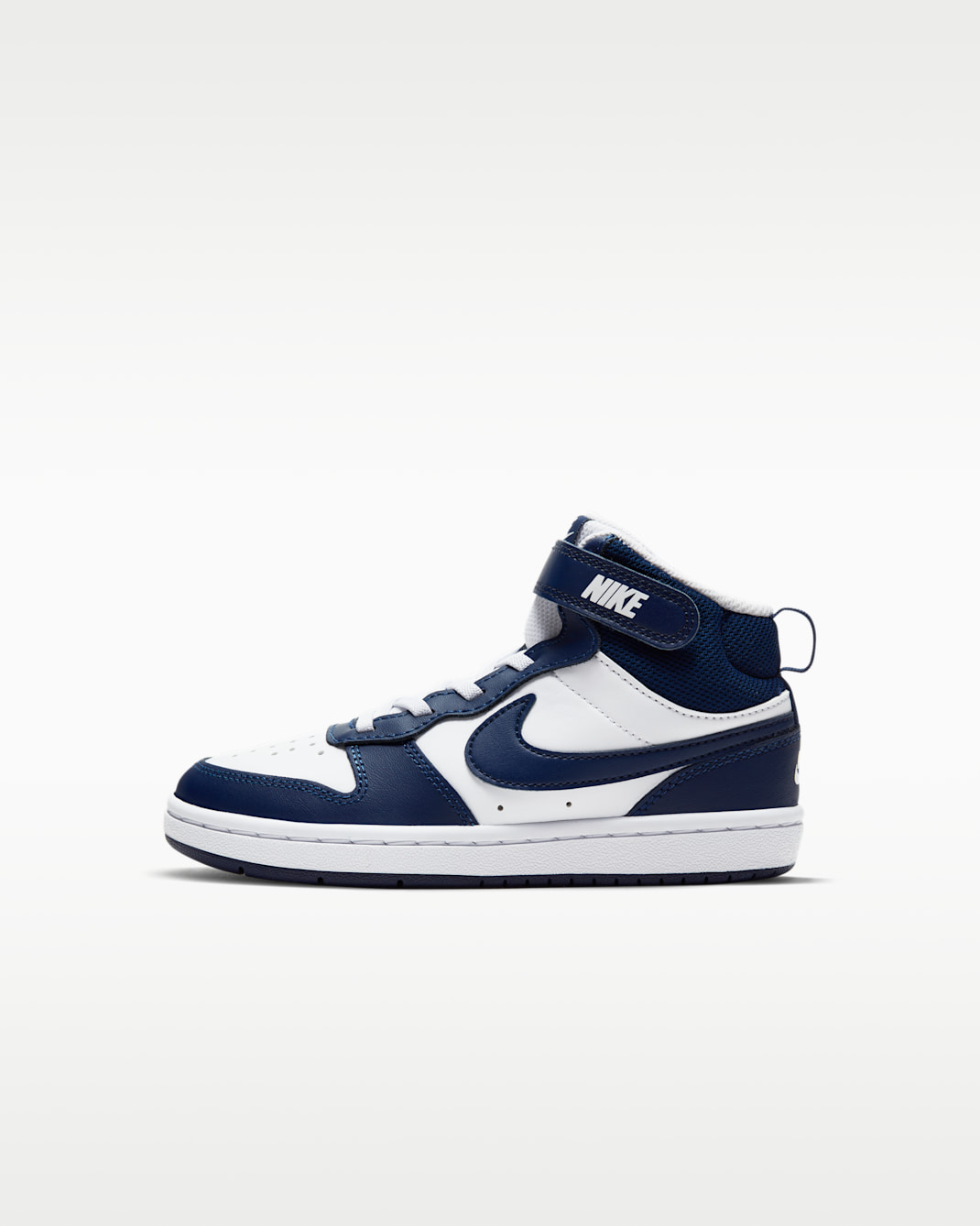 Tenis para niños de preescolar Nike Court Borough Mid 2 - Blanco/Azul señal/Azul vacío