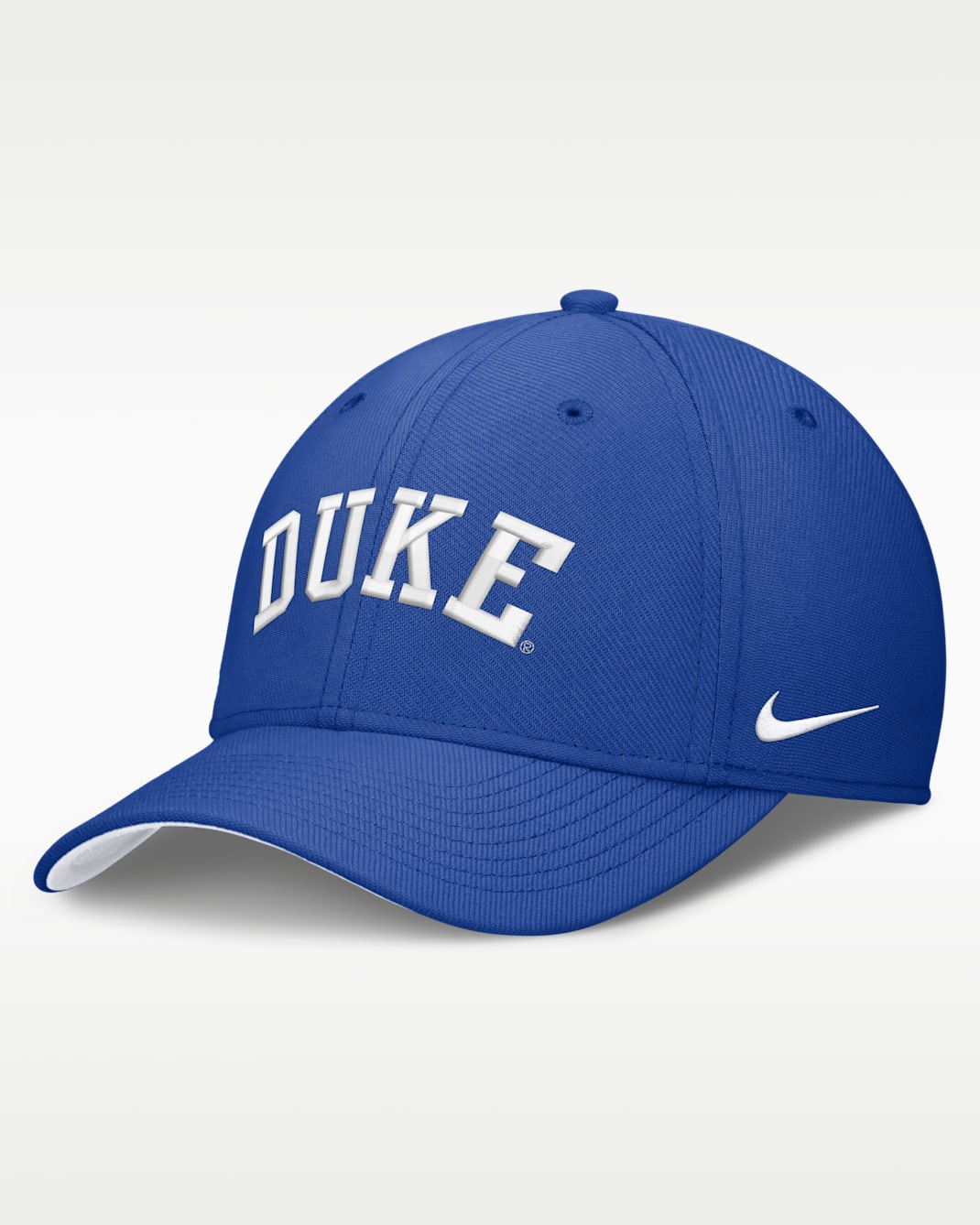 Gorra universitaria Nike Dri-FIT para hombre Duke Classic Swooshflex - Royal