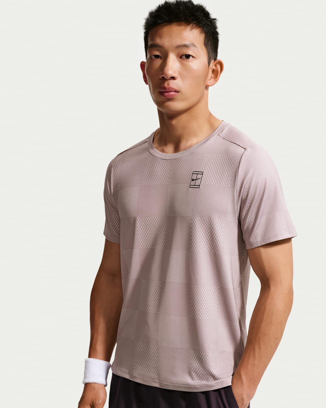 NikeCourt Advantage Men's Dri-FIT Top - Light Violet Ore/Black